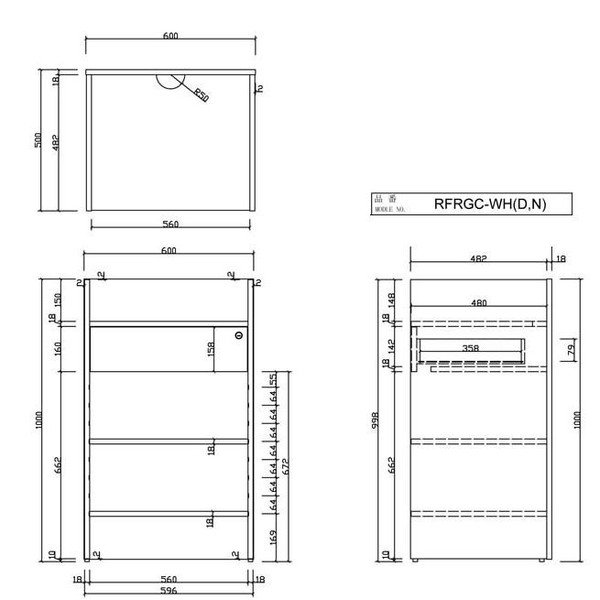 画像4: 【事業所様お届け 限定商品】Jシリーズ レジカウンター ホワイト W600×H1000 配線穴・鍵付き レジ台 受付カウンター 木製カウンター 店舗什器 カウンター お会計 (4)