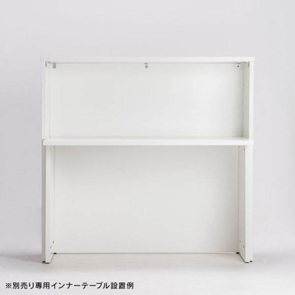 画像3: 【事業所様お届け 限定商品】[Jシリーズ] 弊社オリジナル W1200×H1160mm ハイカウンター [ホワイト] 収容能力のある受付カウンターとしても使用可能 (3)