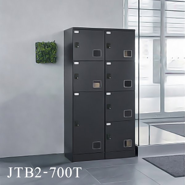 画像1: Newテンキーに JTB2-700T【開梱/設置迄無料】宅配ボックス マンション用♦ダイヤル式よりお洒落な、電源不要のテンキー錠（機械式）を採用！しかもマスターキー標準装備 ブラック 宅配ロッカー 集合住宅 全国保守体制 JTB2-14T・JTB2-13T+KEY (1)