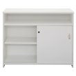 画像3: TEMPOシリーズ ハイカウンター書庫型 中棚付  W1200×D394×H1000mm [4カラー] 木製 受付カウンター 店舗 エントランス おしゃれ 消毒水拭きOK ハイテーブル【法人様限定】 (3)