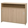 画像2: TEMPOシリーズ ハイカウンター書庫型 中棚付  W1200×D394×H1000mm [4カラー] 木製 受付カウンター 店舗 エントランス おしゃれ 消毒水拭きOK ハイテーブル【法人様限定】 (2)