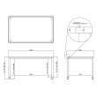 画像9: 【事業所様お届け 限定商品】介護用テーブル W1500xD900 ナチュラル 施設用 高さ調整 机 車椅子用 ダイニングテーブル 食卓 (有効脚内：高さMAX666mm) (9)