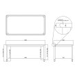 画像9: 【事業所様お届け 限定商品】介護用テーブル W1800xD900 ナチュラル 施設用 高さ調整 机 車椅子用 ダイニングテーブル 食卓 (有効脚内：高さMAX666mm) (9)