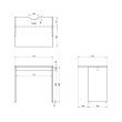 画像13: TEMPOシリーズ ハイカウンター インナーテーブル W800専用 本体奥行394mm用 ※単体使用不可 [4カラー] 執務タイプに 受付事務【法人様限定】 (13)