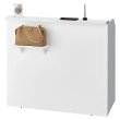 画像2: TEMPOシリーズ レジカウンター ワイド W1100 ホワイト 引出/荷物置台/鍵付き 木製 レジ機能充実の受付カウンター おしゃれ レジ台 店舗什器 会計 収納棚 PC POS対応【事業所様限定商品】 (2)